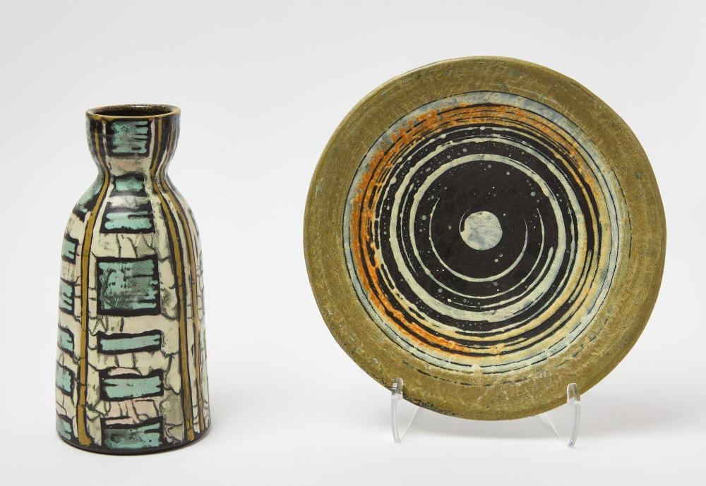 Livia Gorka comparable auction result: livia gorka modernist vase and a dish
