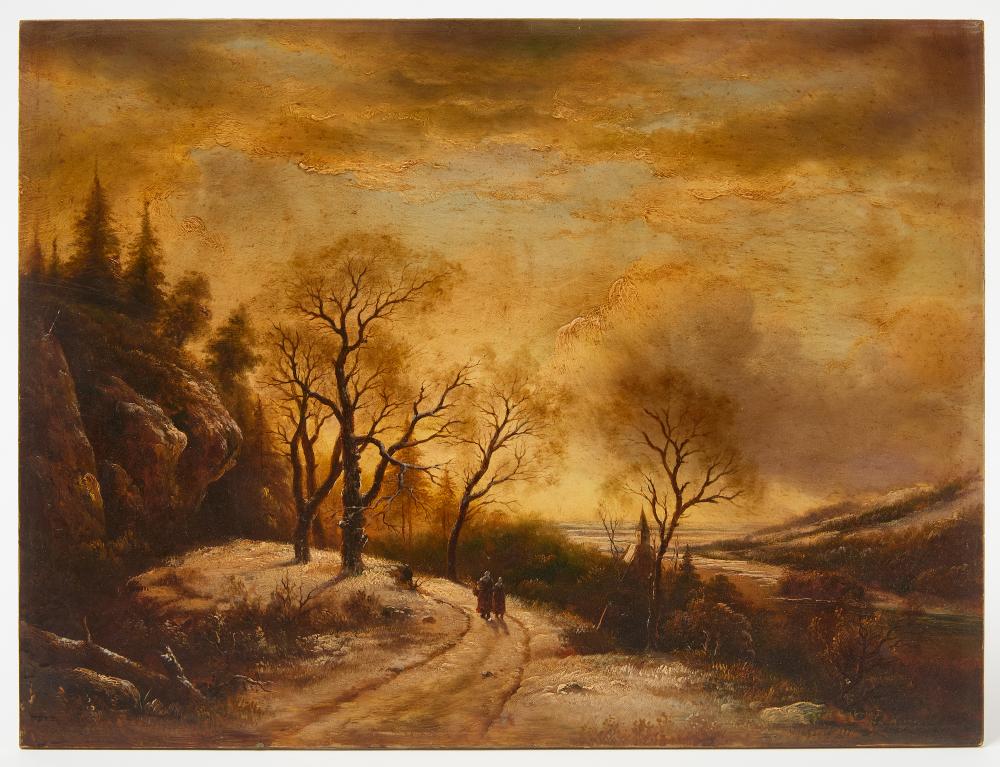 George Henry Durrie comparable auction result: george henry durrie winter landscape