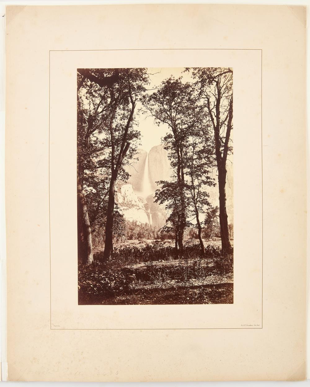 Carleton E. Watkins comparable auction result: carleton e watkins yosemite falls at a distance