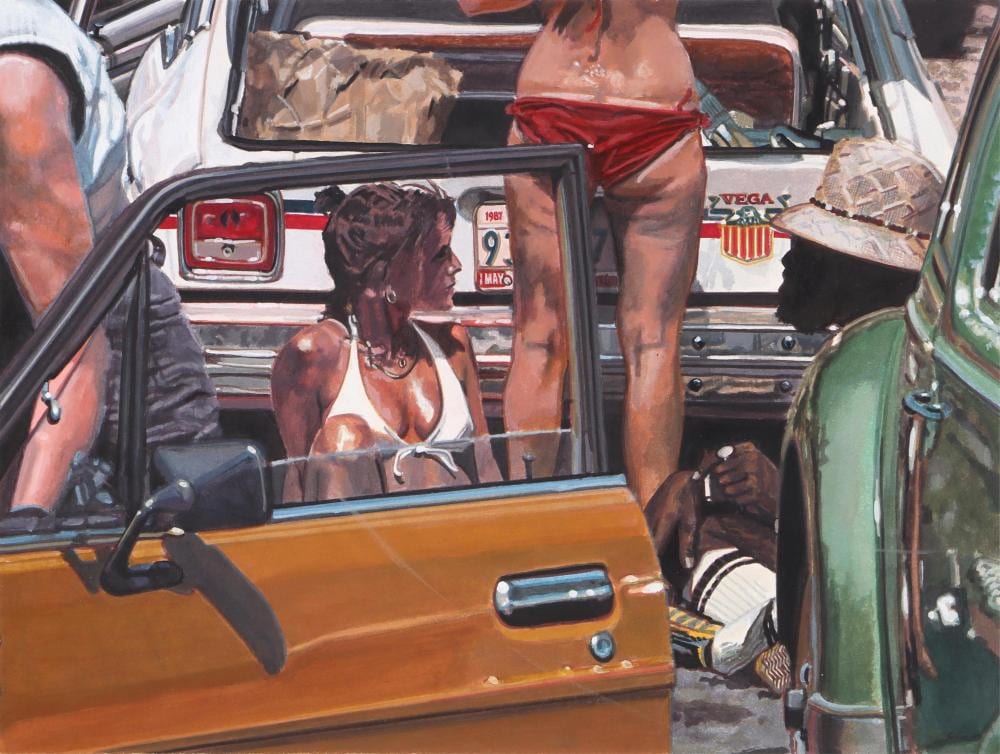 Ron Kleemann comparable auction result: ron kleemann american 1937 2014 indy infield 1987 acrylic on museum board