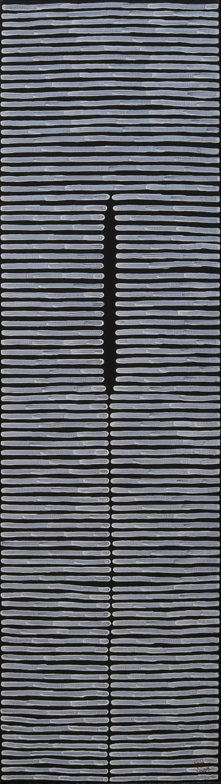 Kurun Warun comparable auction result: kurun warun fire stick acrylic on linen 182cm x 52cm