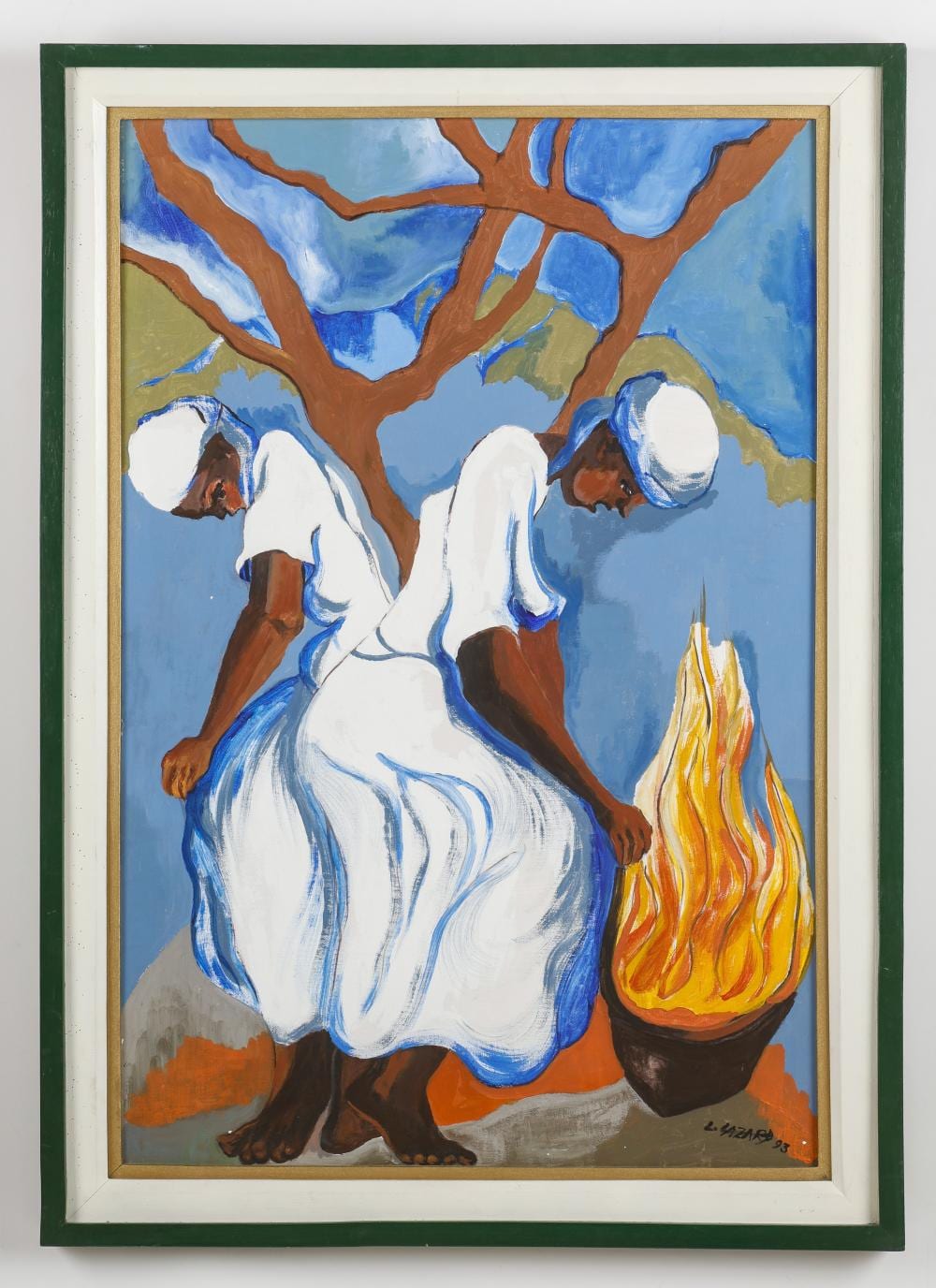 Luckner Lazard comparable auction result: luckner lazard haitian port au prince 1928 1998 36 x 24