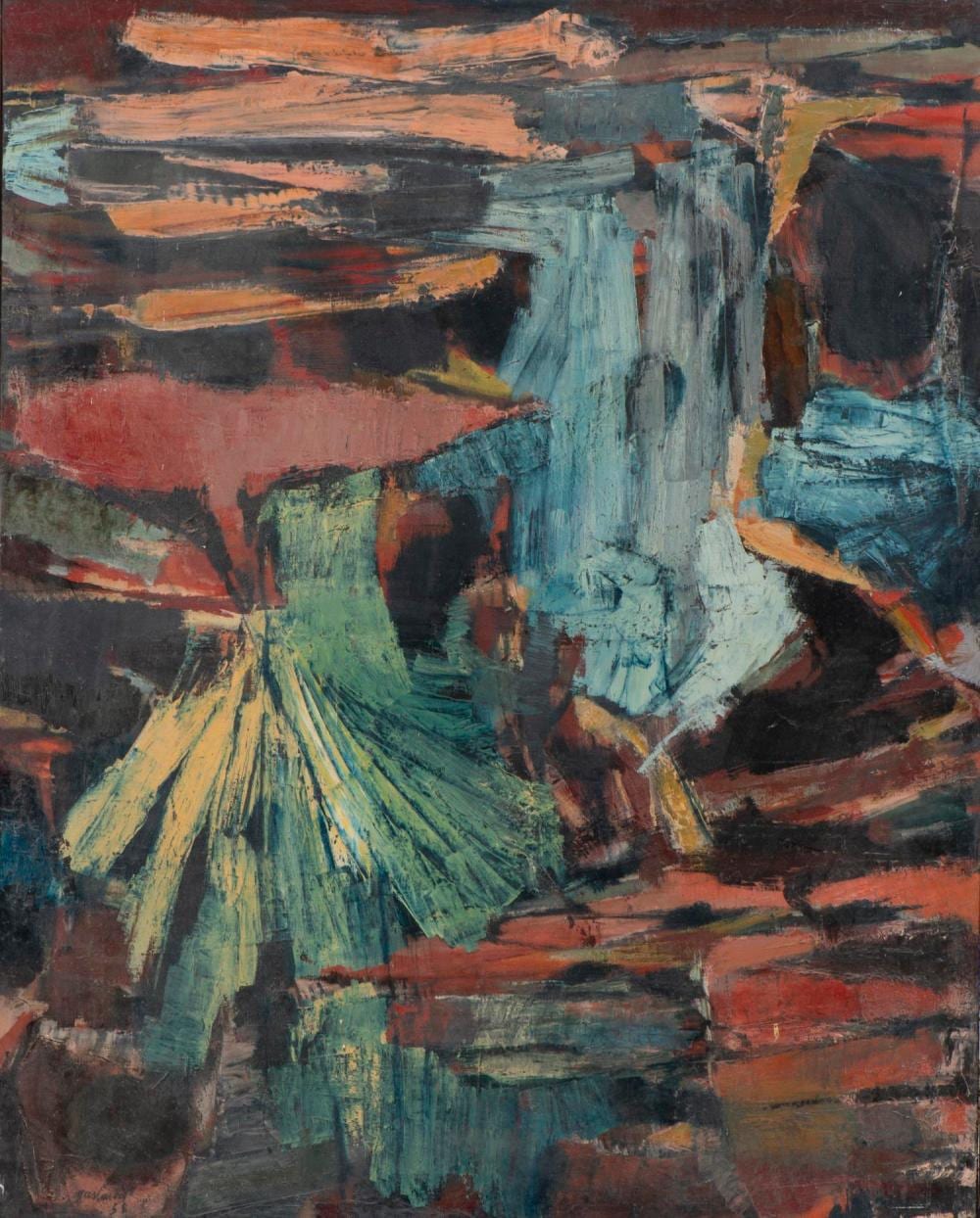pierre gastaud 1920 2009 composition huile · Dogny Auction · 2025-06-19 Pierre Gastaud comparable auction result: pierre gastaud 1920 2009 composition huile