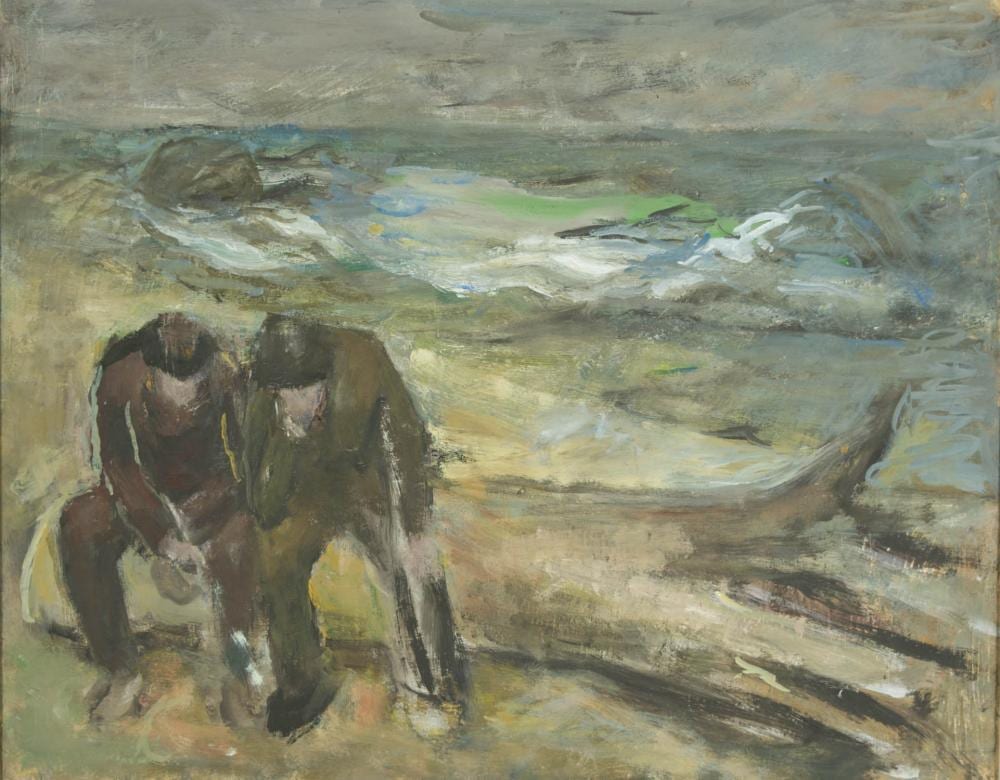 Arthur Runquist comparable auction result: arthur runquist oil on board