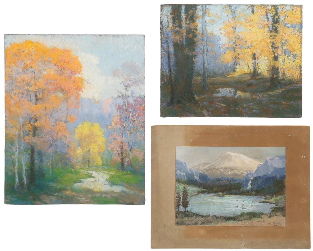 Carl Abel comparable auction result: carl abel american 1875 1959 3 pastels