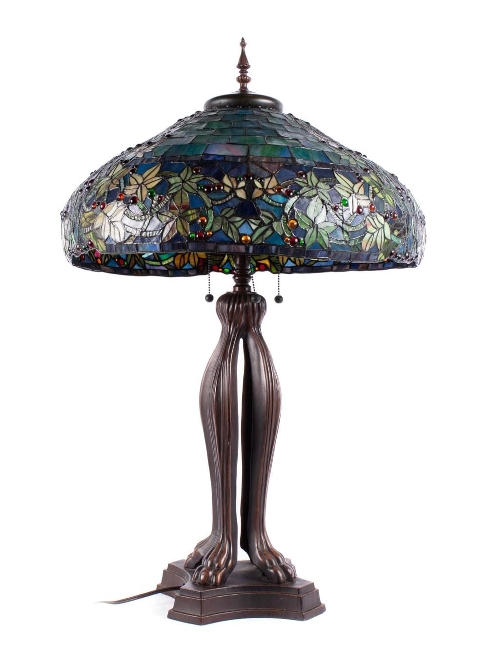 TIFFANY STYLE TABLE LAMP sold by Selkirk Auctioneers & Appraisers, lot 208 — auction record photograph