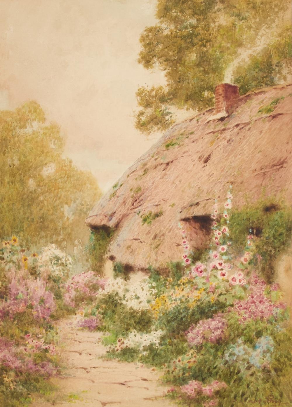 John Lynas-Gray comparable auction result: john abernethy lynas gray 1869 1940 the cottage garden thurlestone devon