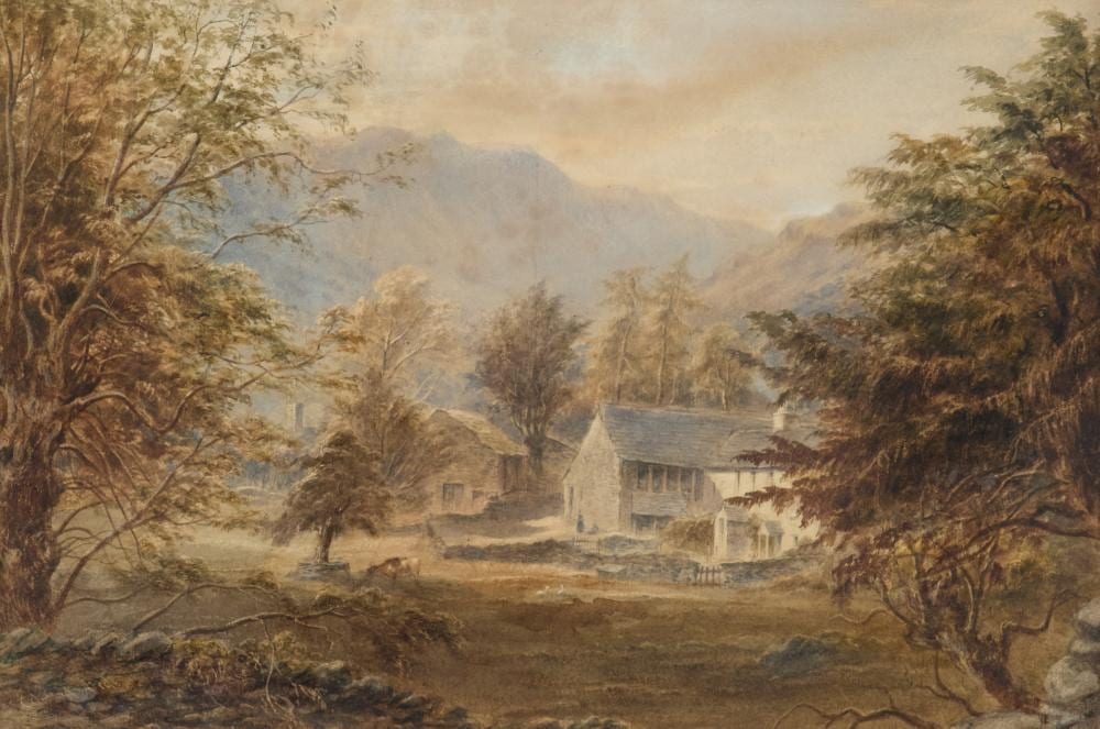 Edward Arden comparable auction result: edward arden 1846 1909 lakeland valley with farmstead