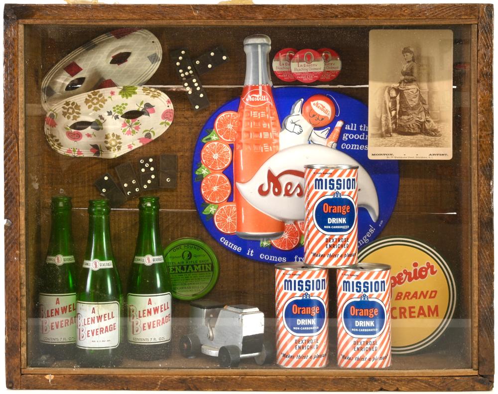 Nesbitt’s Orange Soda Angels Advertising Sign Showcase Display sold by Mebane Antique Auction, lot 75 — auction record photograph