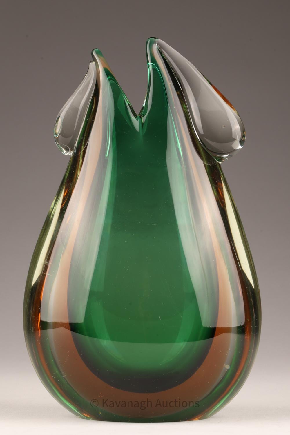 Mid Century Sommerso Murano Glass Vase Flavio Poli sold by Kavanagh Auctions, lot 48 — auction record photograph