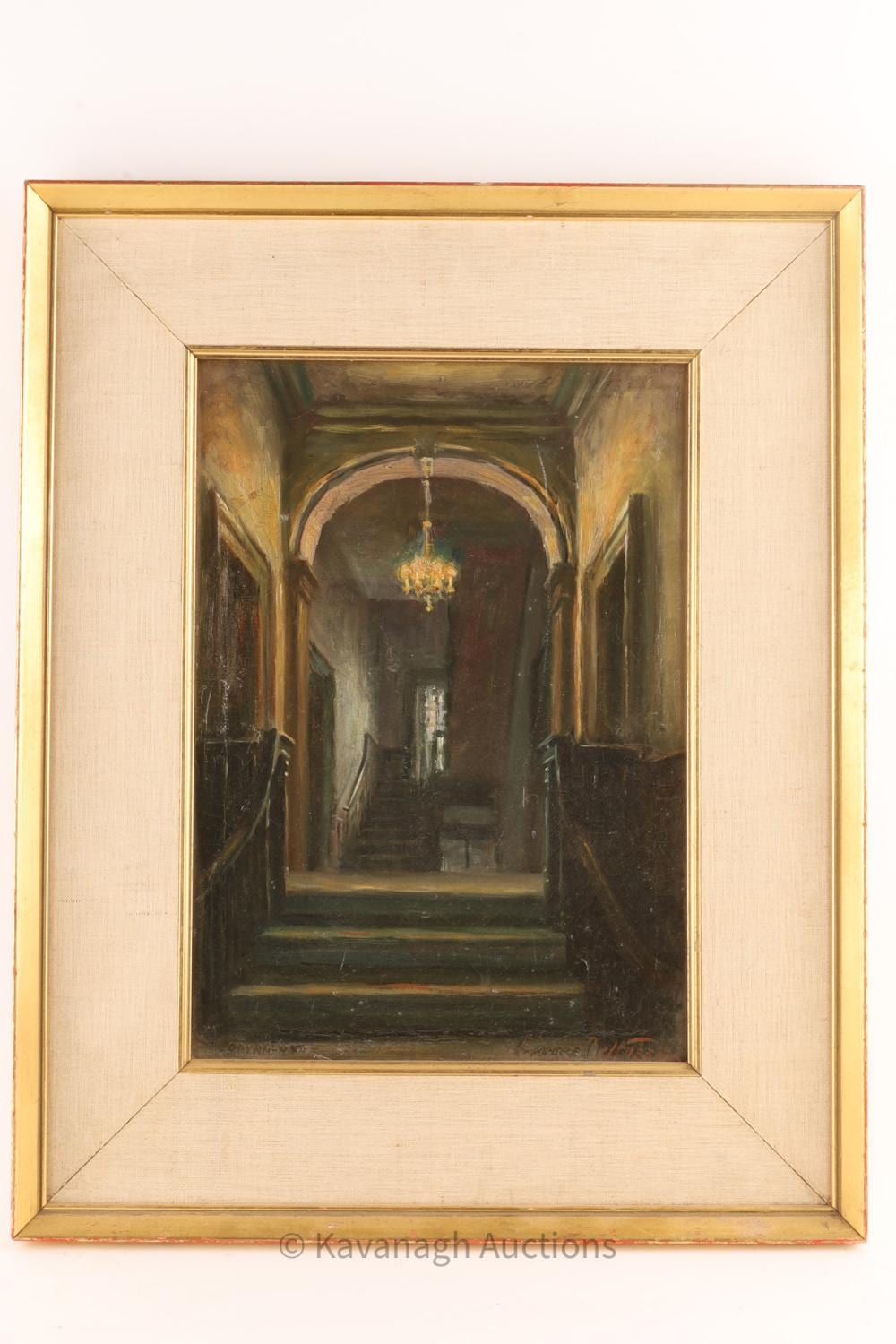 Georges Delfosse comparable auction result: georges delfosse 1869 1939 study of a staircase