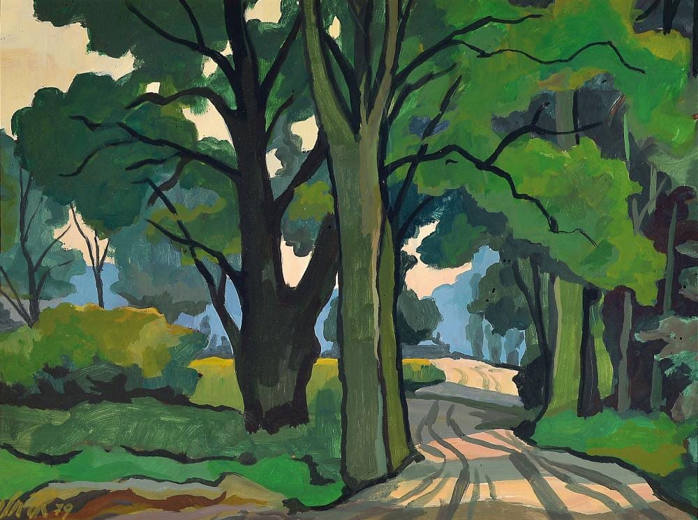 Albert (1834) Rieger comparable auction result: albert rieger 1914 1992 baum passed gouacheon paper