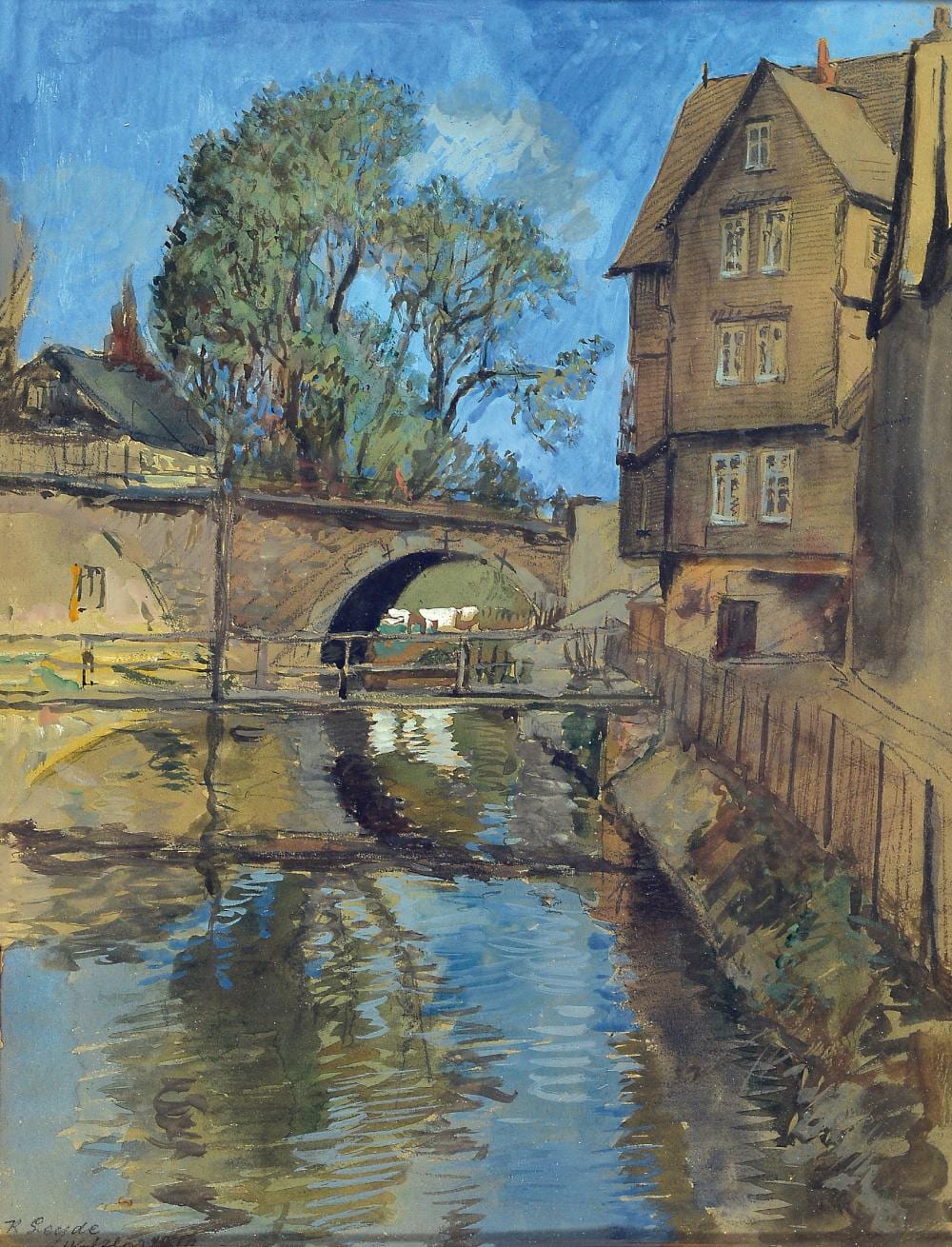 Kurt Leyde comparable auction result: kurt leyde 1881 1941 berlin view from wetzlar