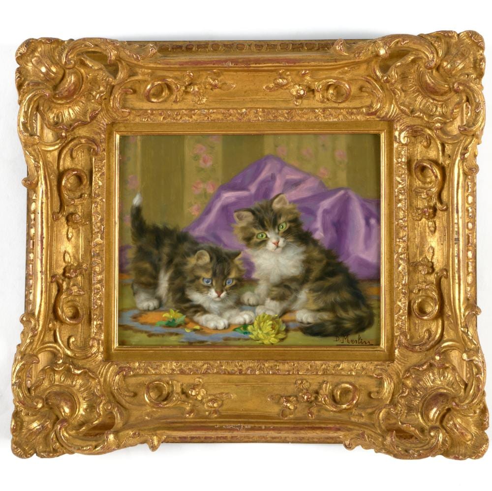 Daniel Merlin comparable auction result: daniel merlin 1861 1933 two kittens