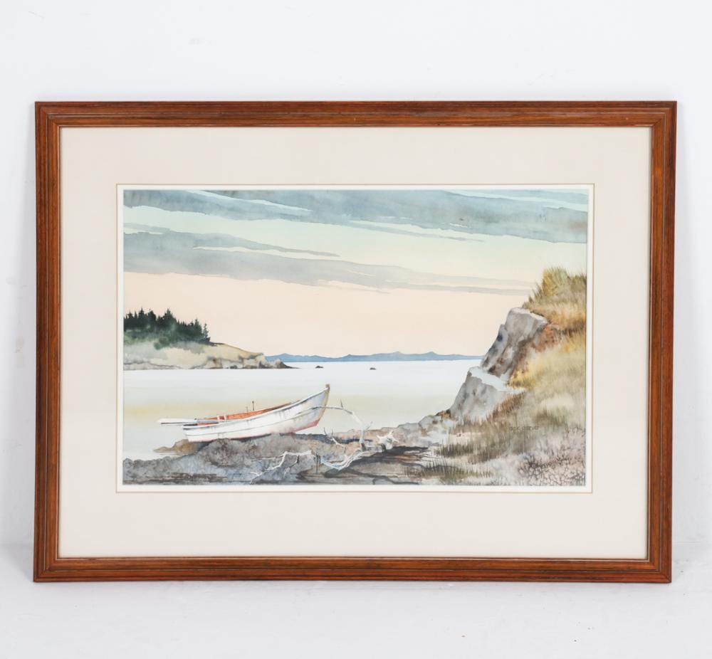 jack garver 1925 2021 shoreline watercolor · Westport Auction · 2025-06-12 Jack Garver comparable auction result: jack garver 1925 2021 shoreline watercolor