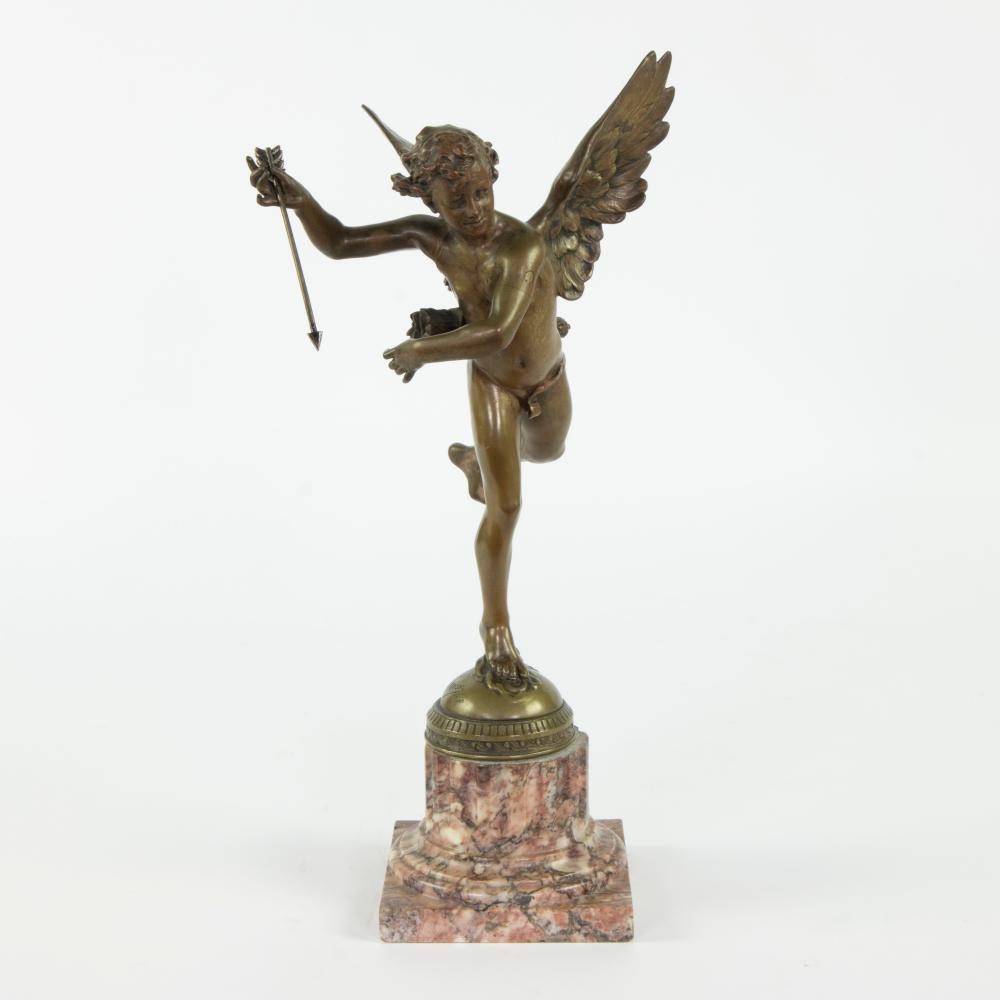 Adolphe Itasse comparable auction result: adolphe itasse 1830 1893 bronze cherub on marble base signed