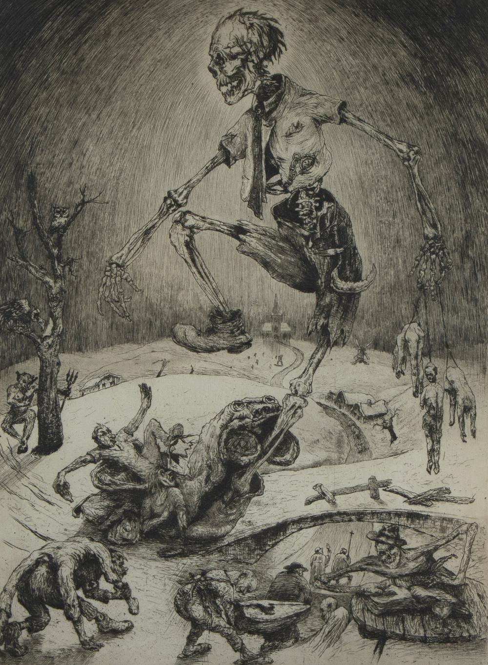 Geo Langie comparable auction result: geo langie 1906 1982 etching the hunter numbered 22 25 and signed
