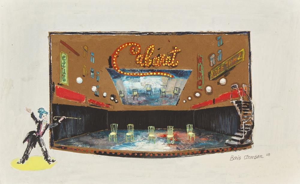 Boris Aronson comparable auction result: boris aronson ukrainian 1898 1980 original stage rendering of cabaret 1968