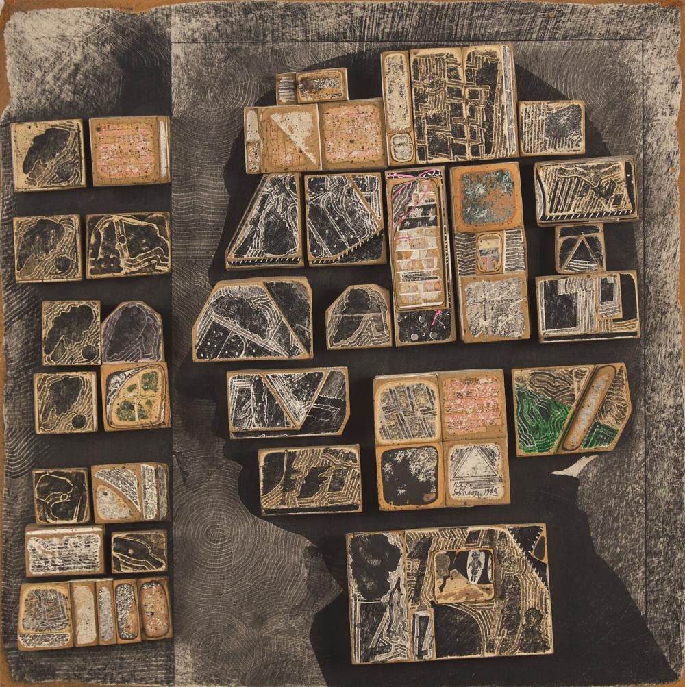 Ray Johnson comparable auction result: ray johnson american 1927 1995 portrait of michael arlen 1980