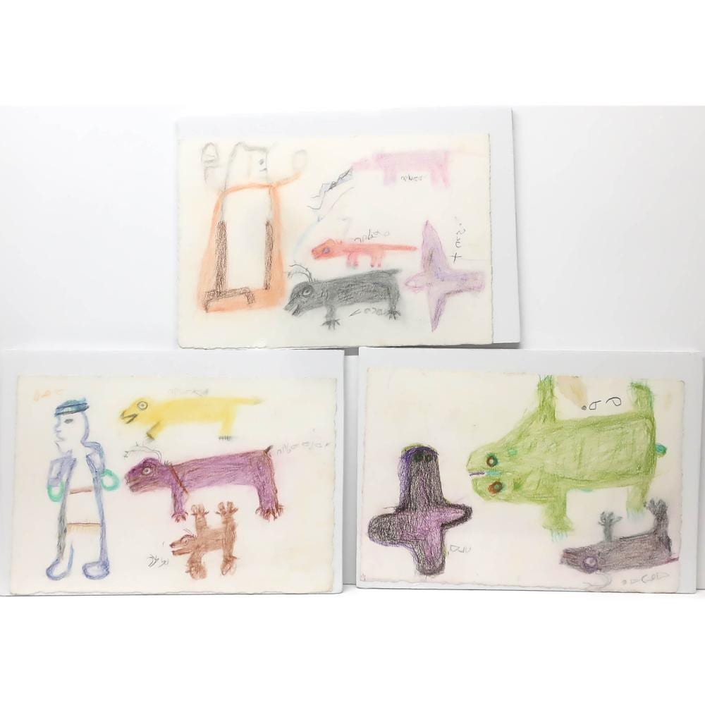 Luke Anowtalik comparable auction result: luke anowtalik 1932 2006 arviat eskimo point various subjects