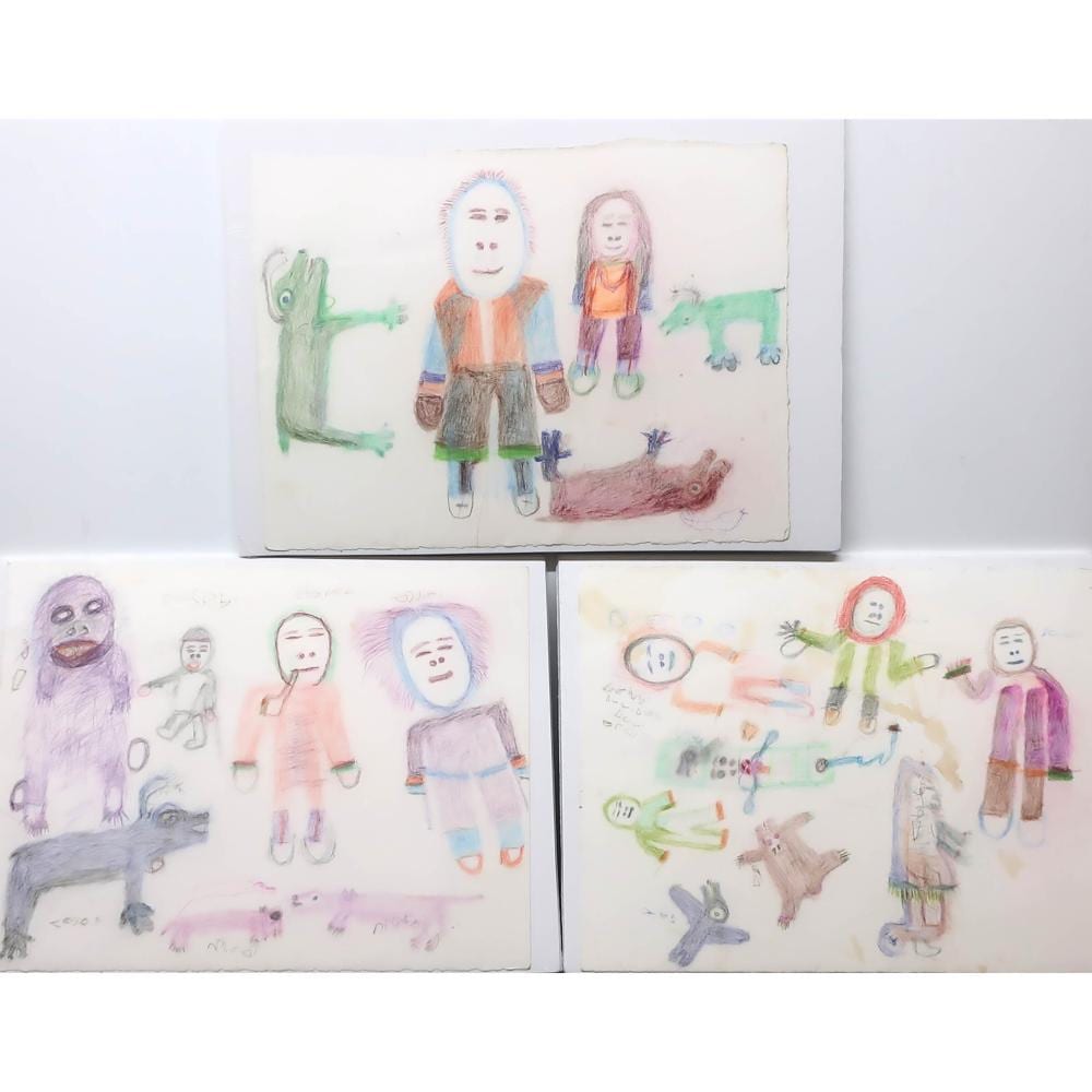 Luke Anowtalik comparable auction result: luke anowtalik 1932 2006 arviat eskimo point various subjects