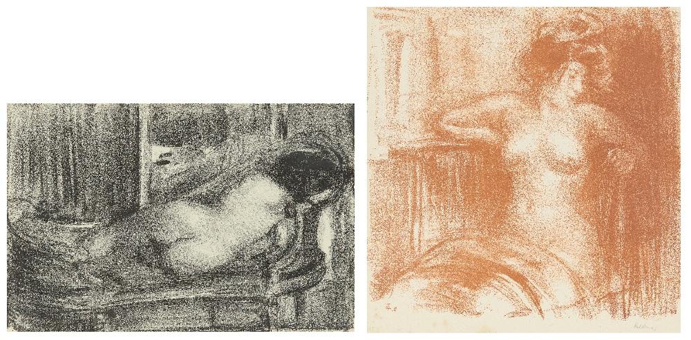 Albert de Belleroche comparable auction result: albert de belleroche distraction reclining nude