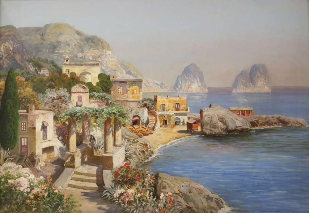 Gottfried Arnegger comparable auction result: gottfried arnegger 1905 1943 capri landschaft mit meer l auf leinwand