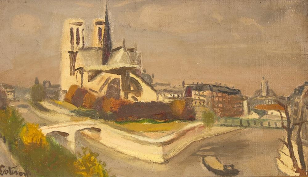 Robert Lotiron comparable auction result: robert lotiron french 1886 1966 notre dame de paris