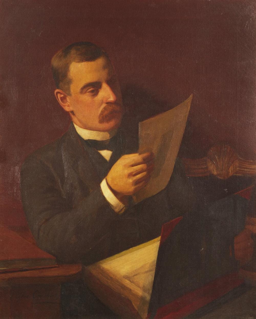 Thomas Pollock Anshutz comparable auction result: thomas anshutz american 1851 1912 portrait of f cresson schell