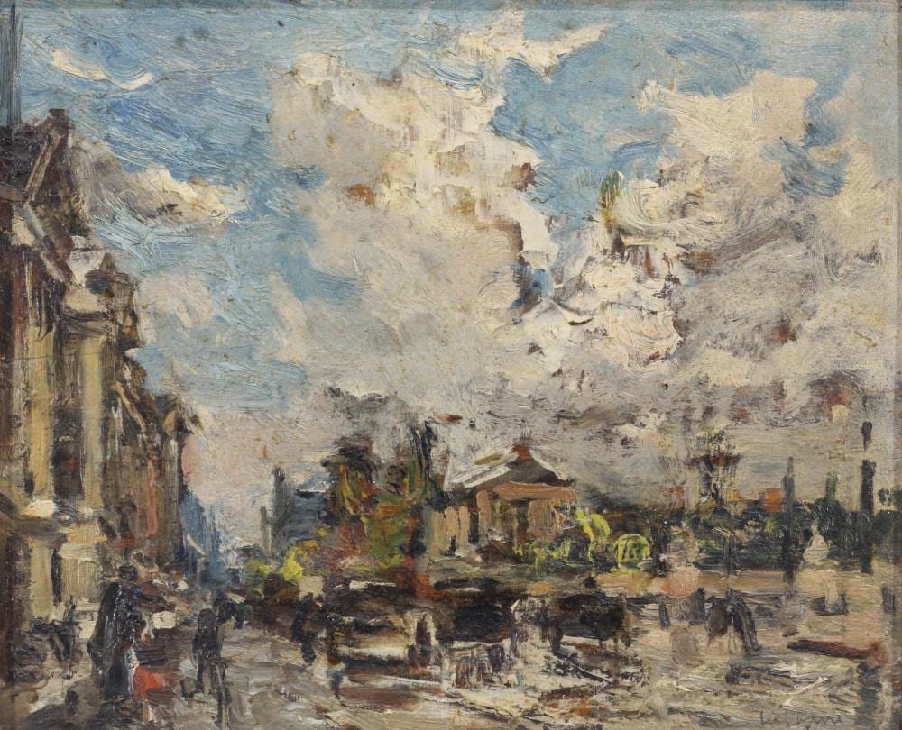 Ferdinand Luigini comparable auction result: ferdinand jean luigini 1870 1943 place de la concorde huile sur panneau sign e en bas droite