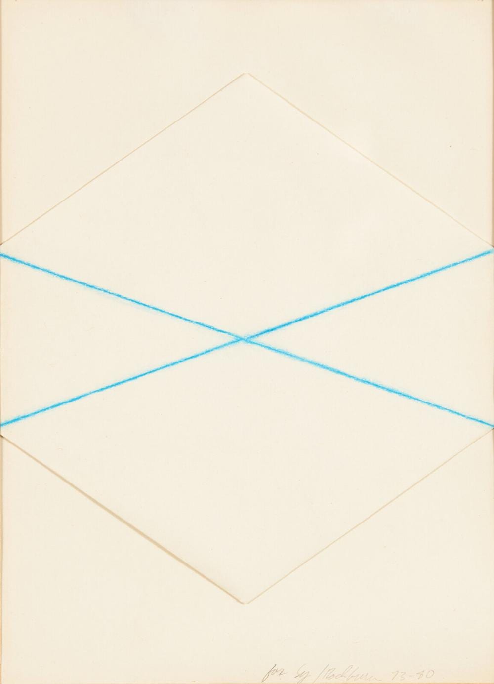 dorothea rockburne canadian b 1929 untitled folded paper and blue line 1973 80 · Freeman’s | Hindman · 2025-06-25 Dorothea Rockburne comparable auction result: dorothea rockburne canadian b 1929 untitled folded paper and blue line 1973 80