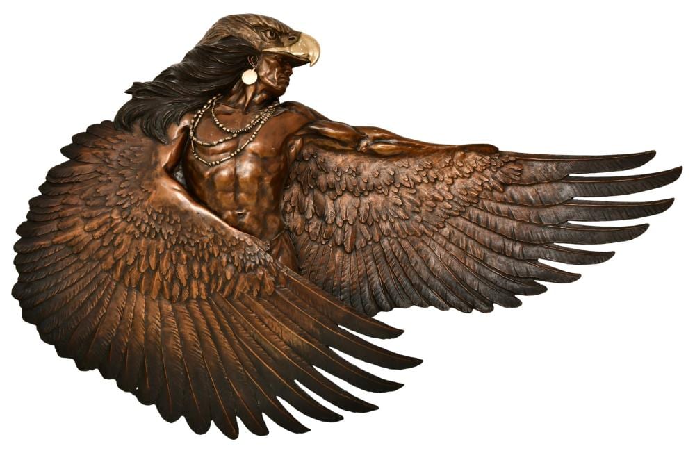 Dan Garrett comparable auction result: dan garrett american b 1948 a monumental bronze sculpture of an indian chief
