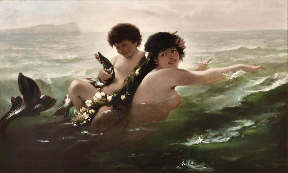 wilhelm kray german 1828 1889 mermaid · Fontaine's Auction Gallery · 2025-06-21 Wilhelm Kray comparable auction result: wilhelm kray german 1828 1889 mermaid