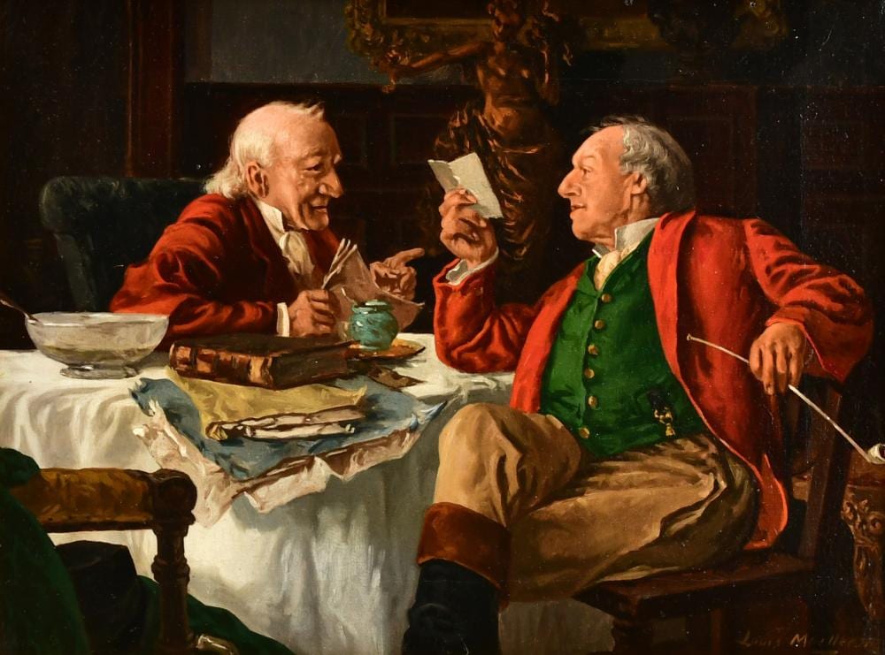 Louis Charles Moeller comparable auction result: louis charles moeller american 1855 1930 two gentlemen in conversation