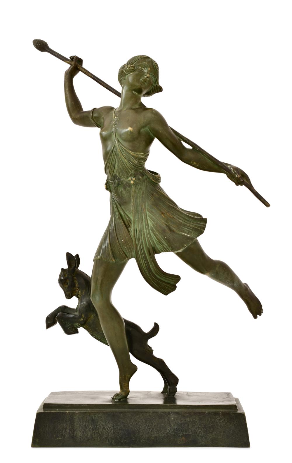 Joseph Cormier comparable auction result: joe descomps french 1869 1950 sculpture of a dancer with goat