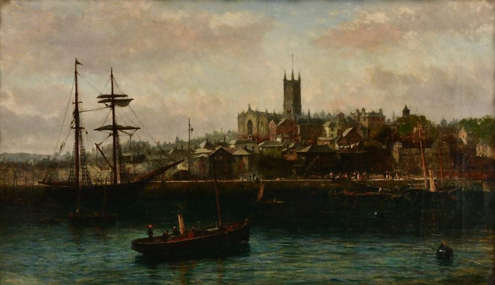 Charles William Wyllie comparable auction result: charles william wyllie british 1853 1923 rochester harbor