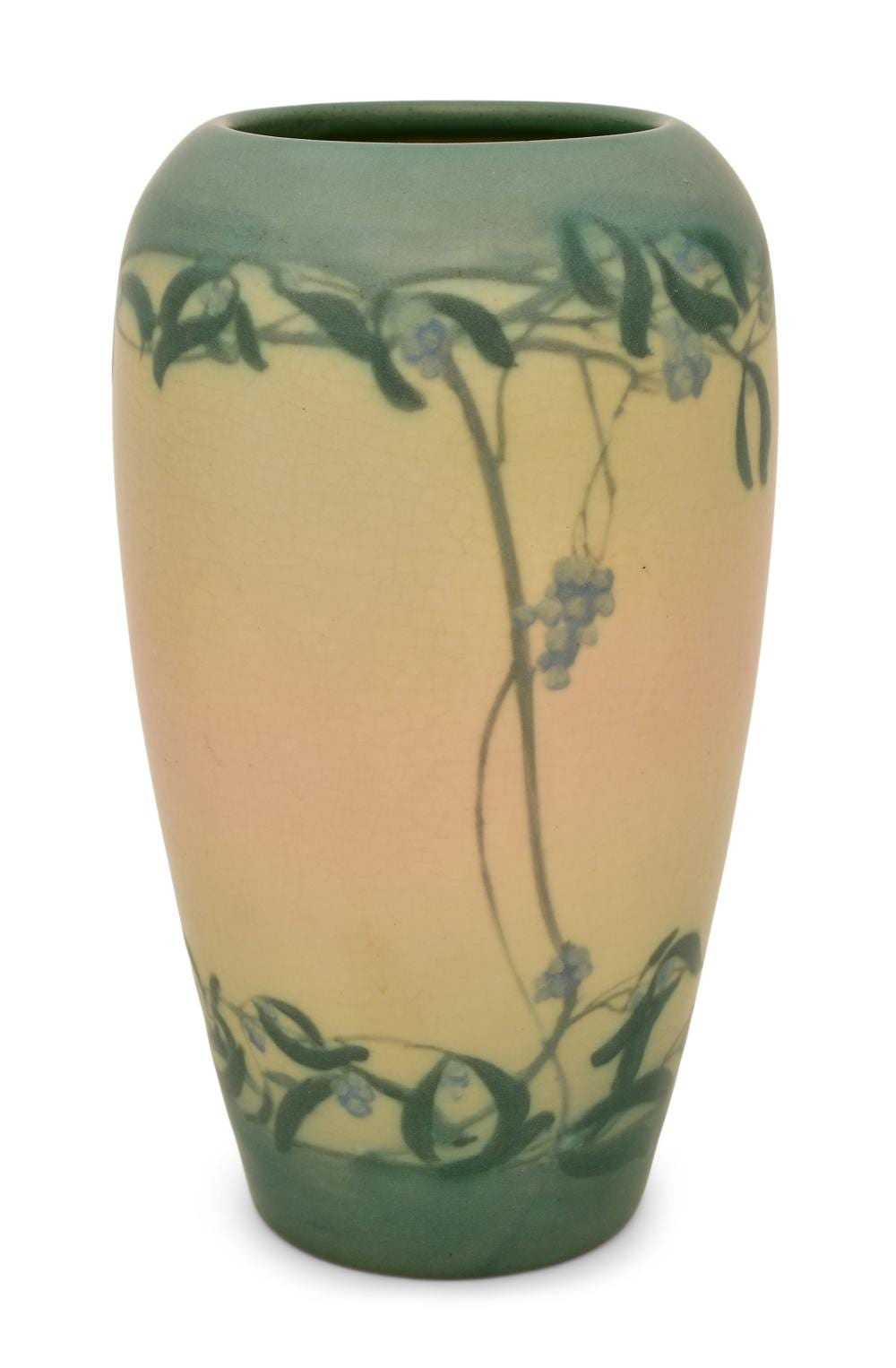 Ed Diers comparable auction result: rookwood pottery vellum berry vase decorated by ed diers