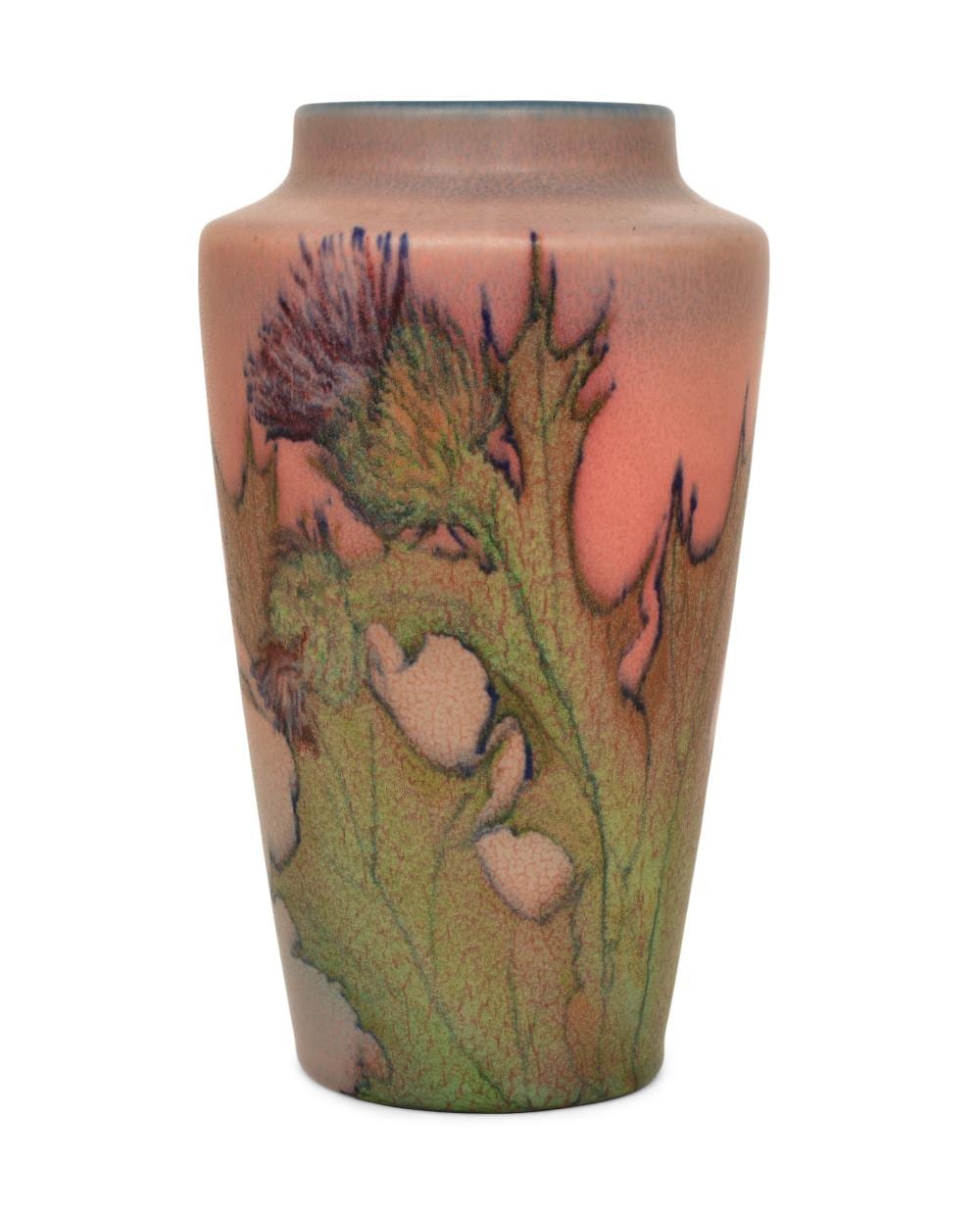 Elizabeth Lincoln comparable auction result: rookwood pottery thistle vase decorated by elizabeth lincoln