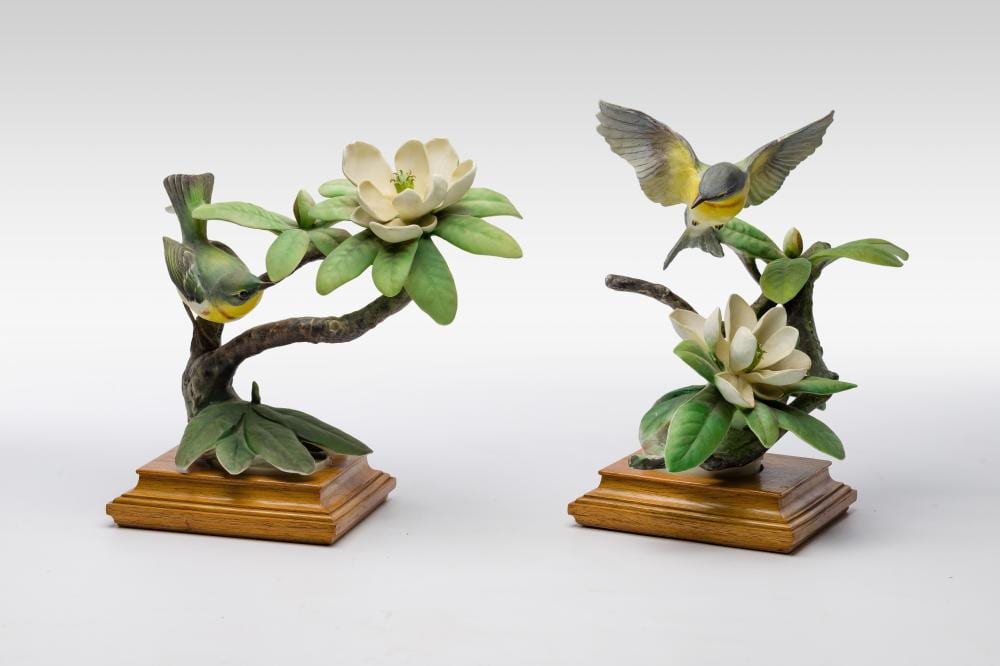 Dorothy Doughty comparable auction result: dorothy doughty for royal worcester magnolia warbler porcelain figurines