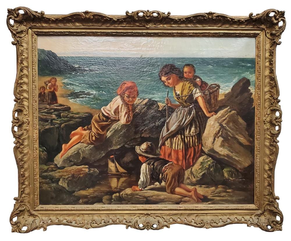 edward john cobbett 19c genre oil seascape children beach mediterranean painting well executed large · Hess Fine Art · 2025-06-28 Edward John Cobbett comparable auction result: edward john cobbett 19c genre oil seascape children beach mediterranean painting well executed large