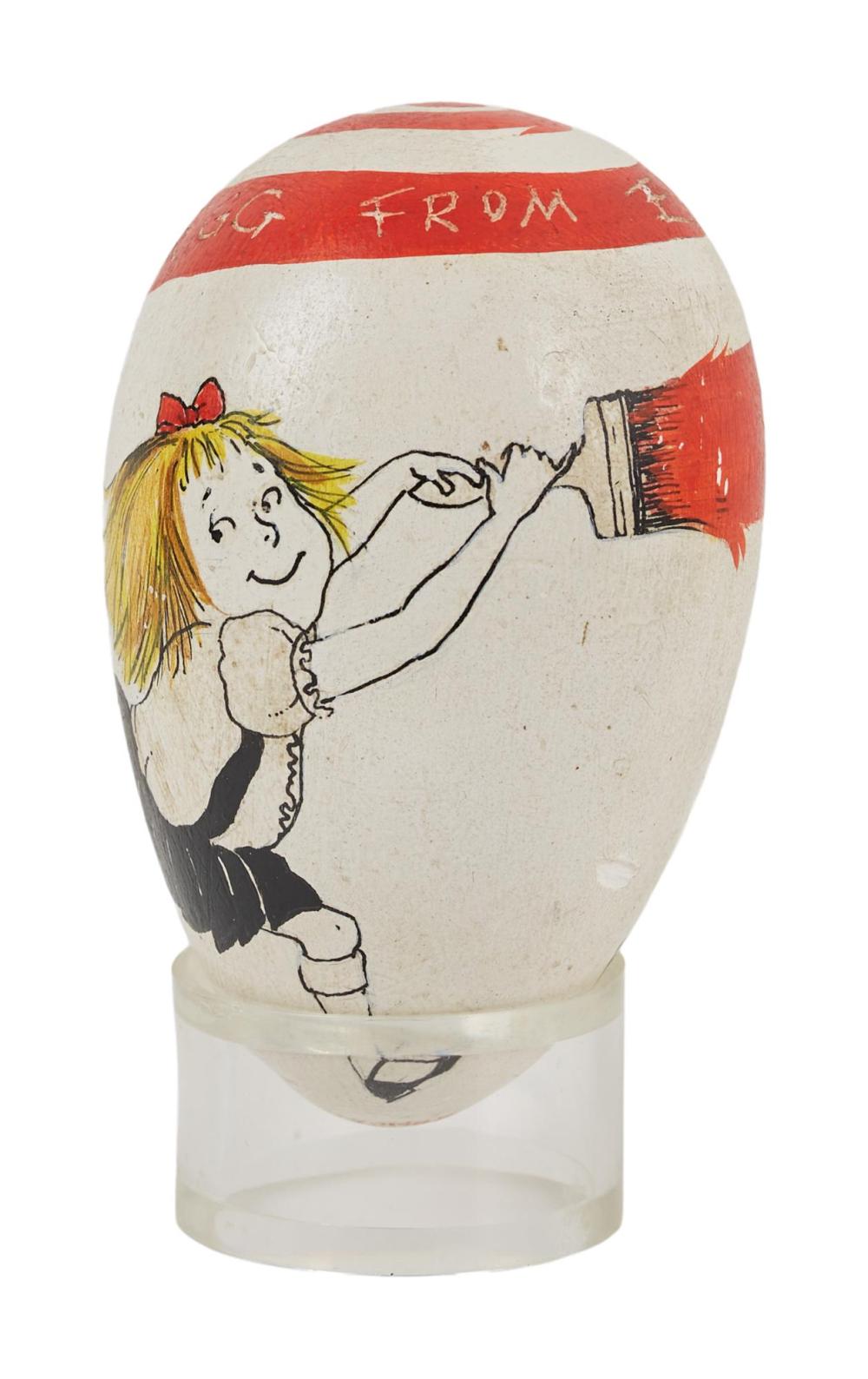 Hilary Knight comparable auction result: hilary knight eloise one of a kind plaster easter egg