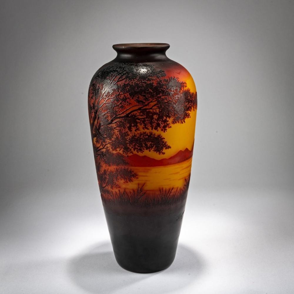 Paul Nicolas comparable auction result: paul nicolas nancy tall vase paysage 1919 23