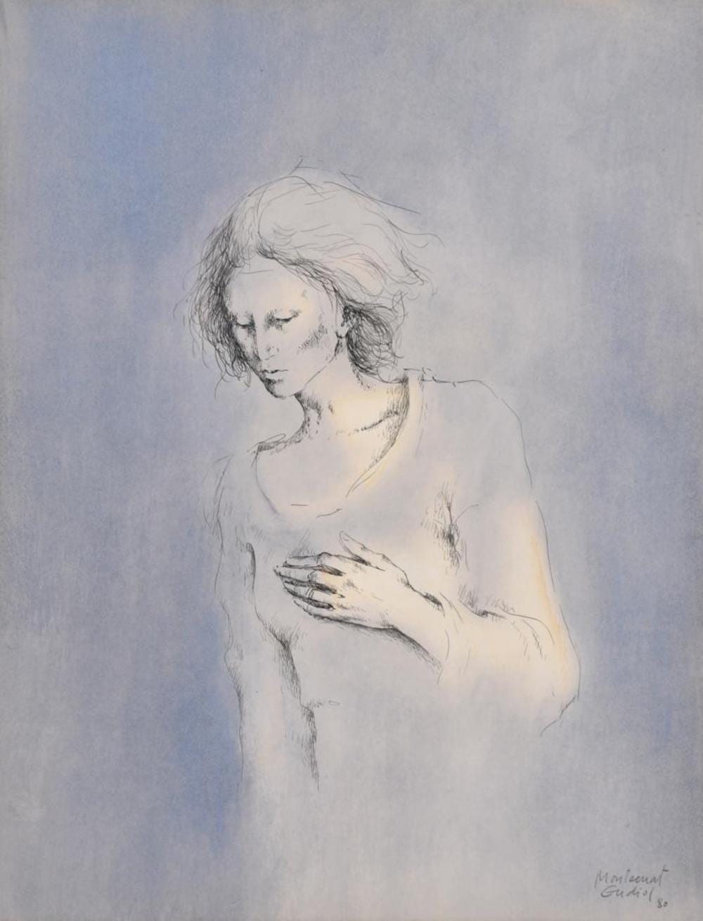 Montserrat Gudiol comparable auction result: montserrat gudiol 1933 2015 woman s portrait 1980