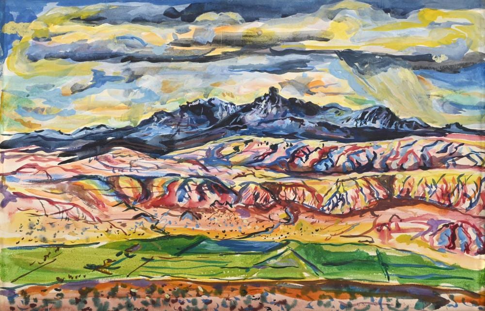 Ivan Albright comparable auction result: ivan albright american 1897 1983 landscape with rolling hills