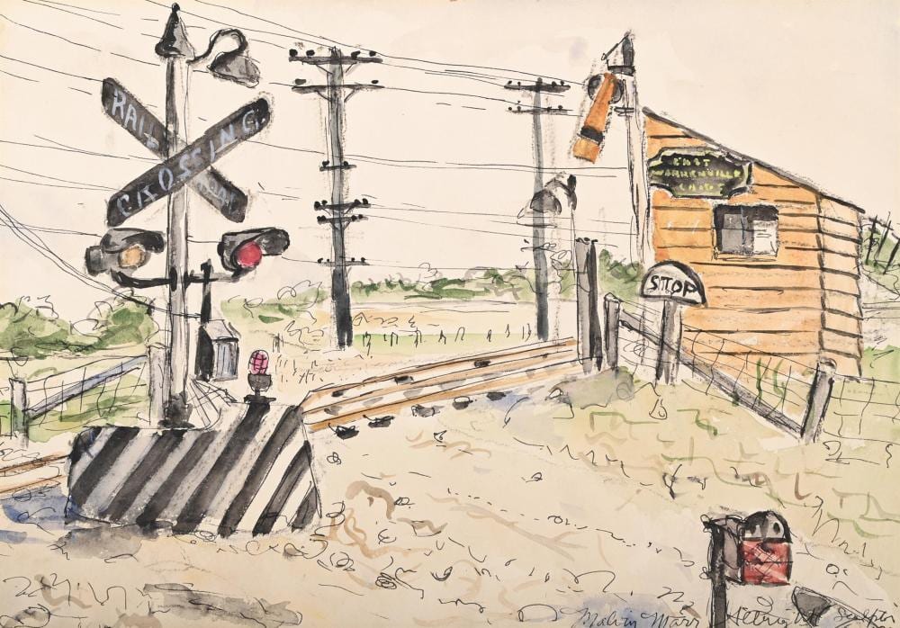 Malvin Marr Albright comparable auction result: malvin marr albright american 1897 1983 untitled private r r station of the chauncey mccormicks