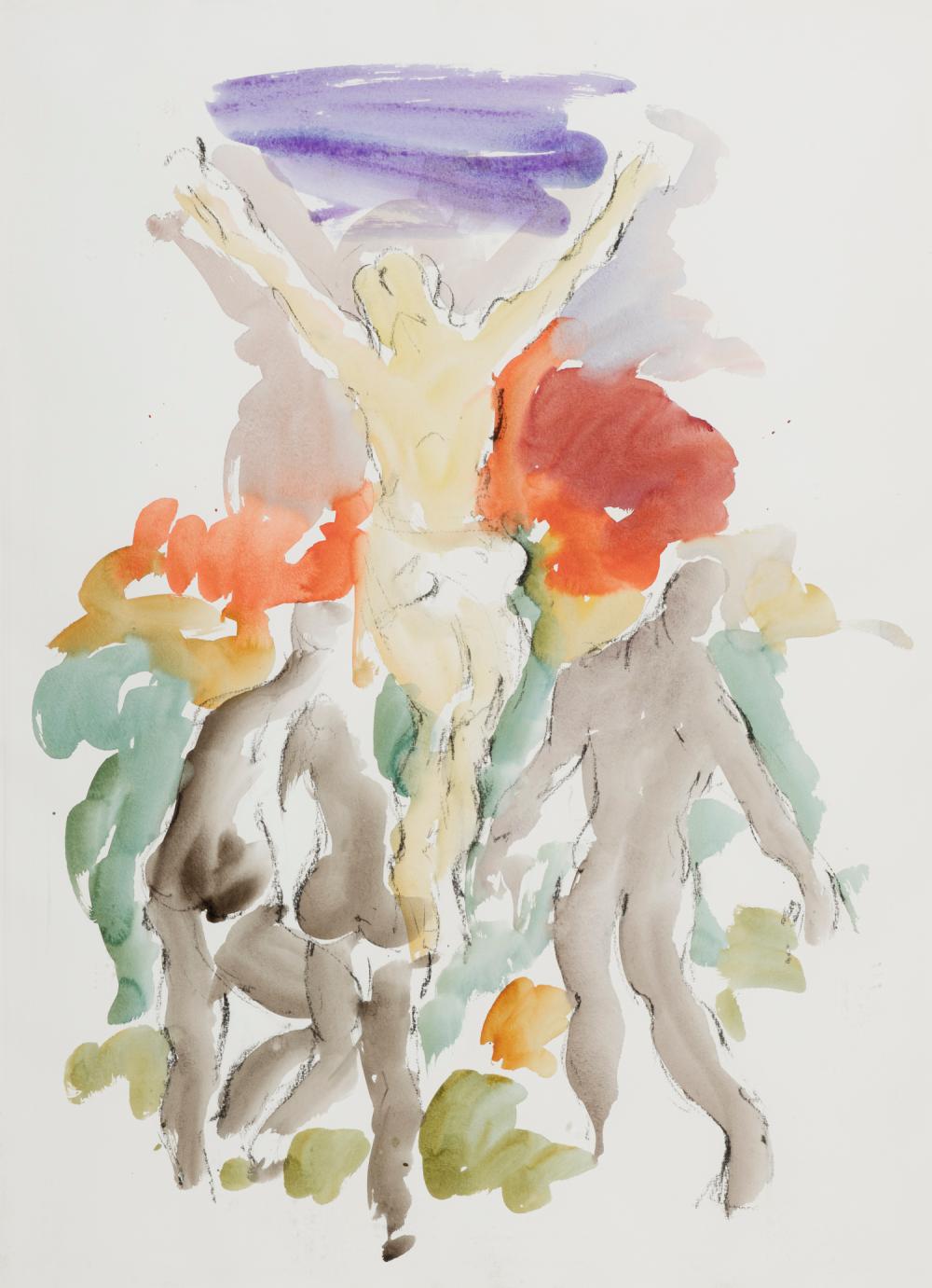 Hans van Hoek comparable auction result: hans van hoek dutch 1947 kruisiging crucifixion 1990