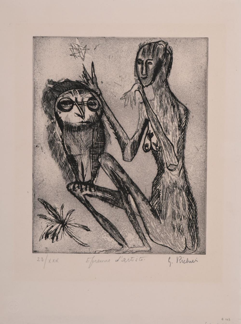 Germaine Richier comparable auction result: germaine richier 1904 1959 la mante religieuse