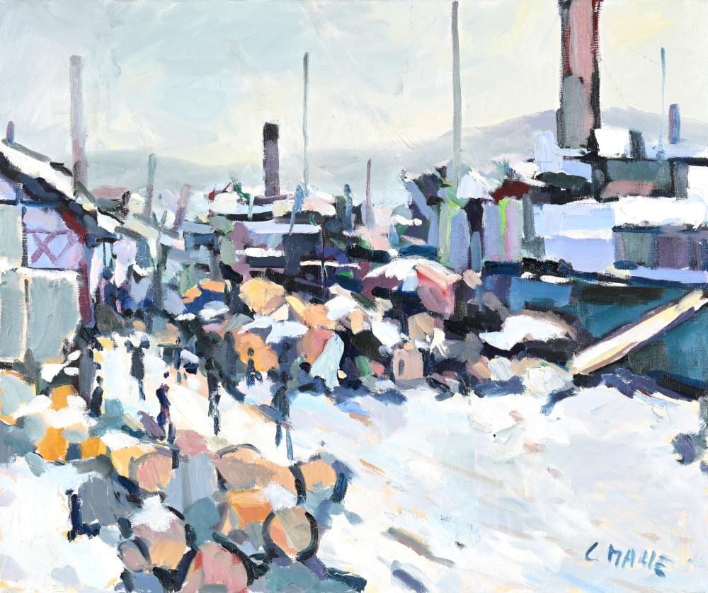 Charles Malle comparable auction result: charles malle 1935 2023 les quais ou animation en bords de seine