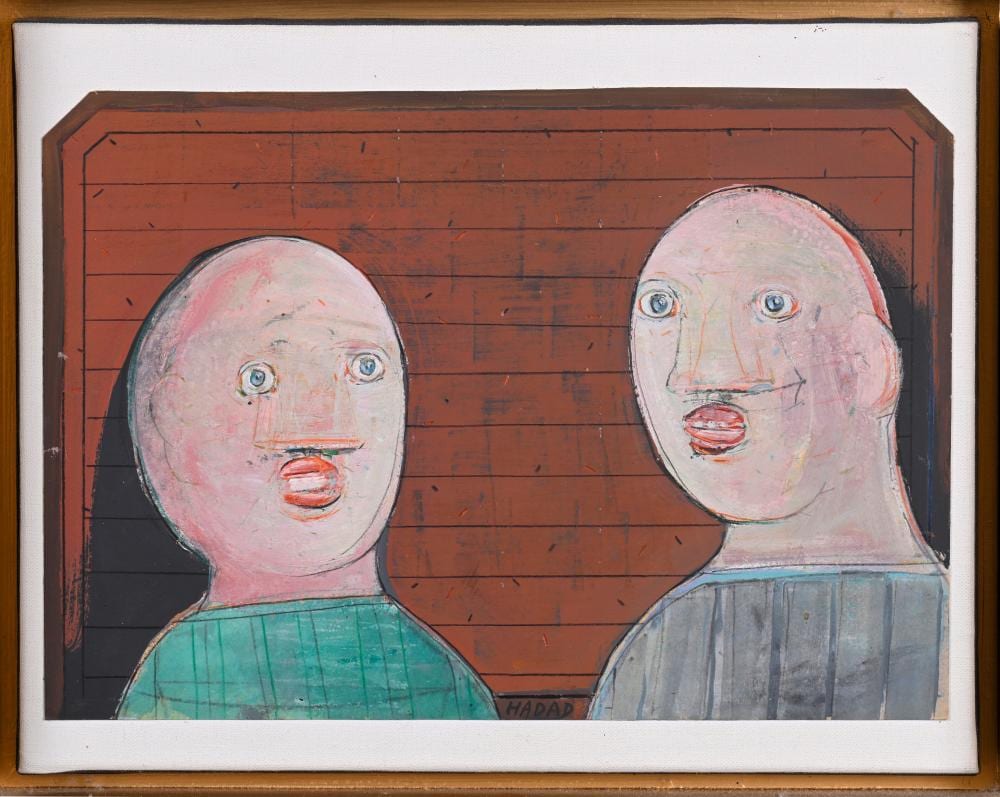 Abraham Hadad comparable auction result: abraham hadad n en 1937 deux personnages