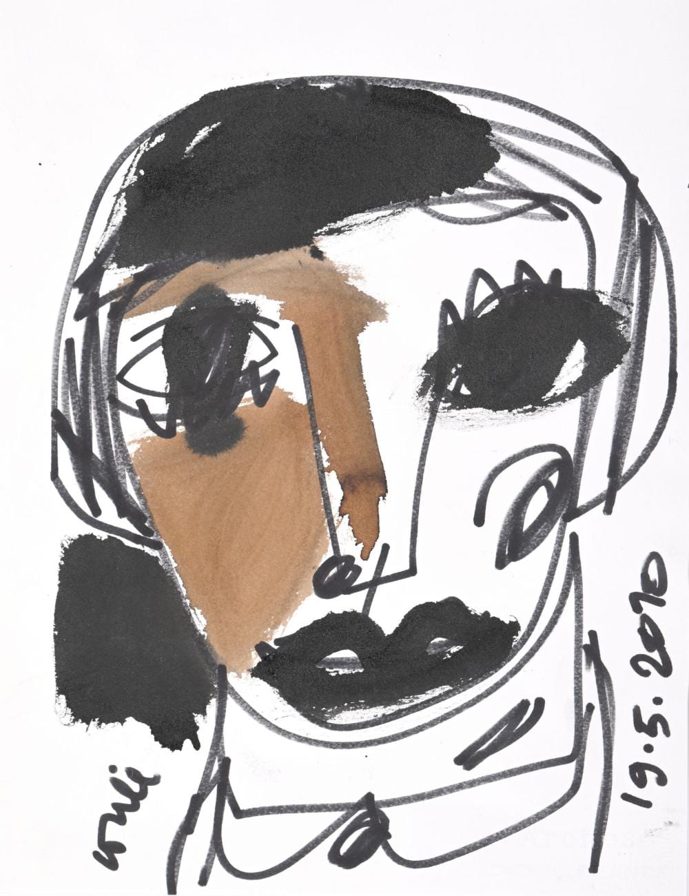 Thierry Loulé comparable auction result: thierry loul n en 1967 visage de femme 2010